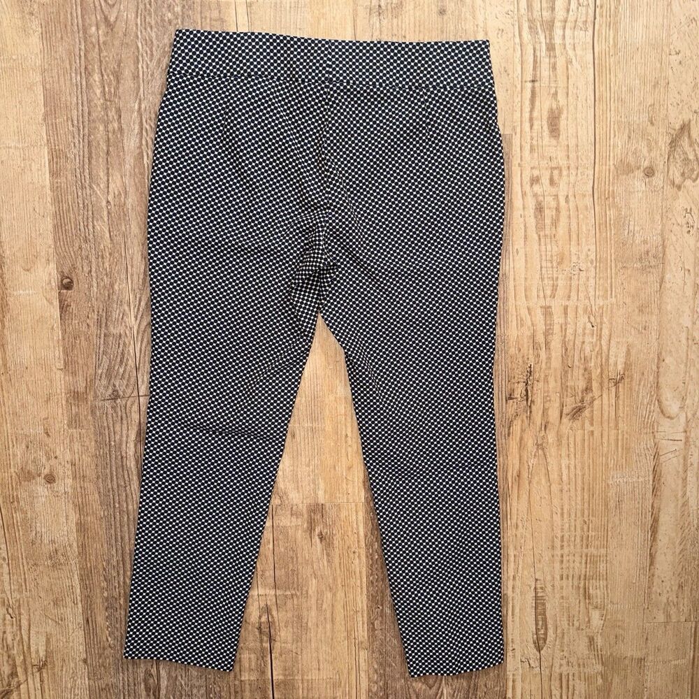 Worth Cropped Pants Size 8 Navy & White Skinny Leg - Picture 2 of 6